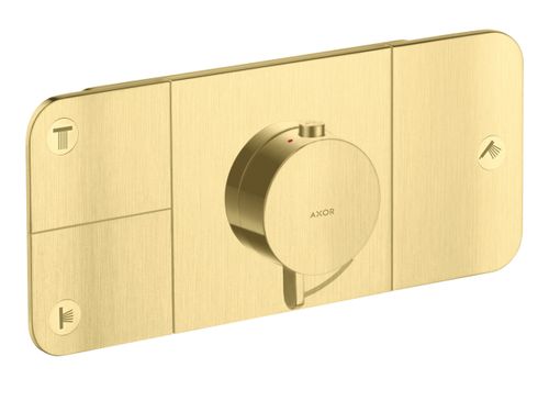 AXOR-HG-AXOR-One-Thermostatmodul-Unterputz-fuer-3-Verbraucher-Brushed-Brass-45713950 gallery number 1